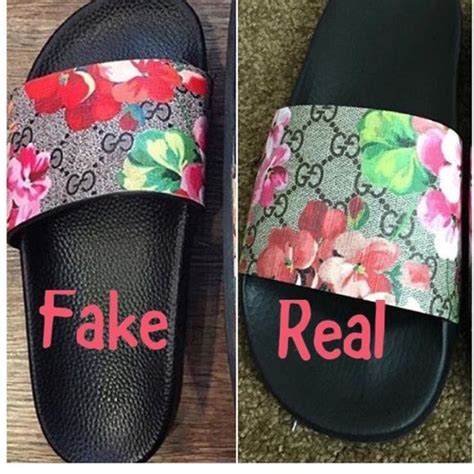 how to tell fake gucci slides|the real gucci slides.